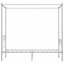 Acquista Letto a Baldacchino Bianco in Metallo 120x200 cm con riferimento GHV-284428 della ditta GARDENHOME