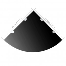 Acquista Scaffale Angolare con Supporti Cromati Vetro Nero 45x45 cm con riferimento GHV-243857 della ditta GARDENHOME