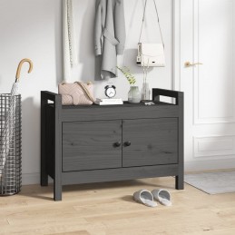 Acquista Panca da Ingresso Grigio 80x40x60 cm in Legno Massello di Pino con riferimento GHV-821781 della ditta GARDENHOME