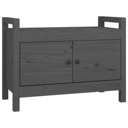 Acquista Panca da Ingresso Grigio 80x40x60 cm in Legno Massello di Pino con riferimento GHV-821781 della ditta GARDENHOME