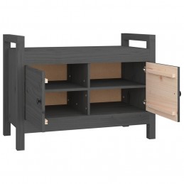 Acquista Panca da Ingresso Grigio 80x40x60 cm in Legno Massello di Pino con riferimento GHV-821781 della ditta GARDENHOME