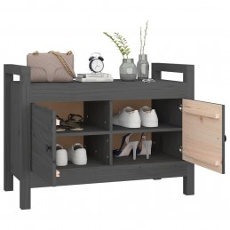 Acquista Panca da Ingresso Grigio 80x40x60 cm in Legno Massello di Pino con riferimento GHV-821781 della ditta GARDENHOME