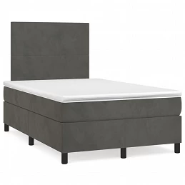 Acquista Giroletto a Molle con Materasso Grigio Scuro 120x200 cm Velluto con riferimento GHV-3142894 della ditta GARDENHOME