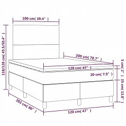 Acquista Giroletto a Molle con Materasso Grigio Scuro 120x200 cm Velluto con riferimento GHV-3142894 della ditta GARDENHOME