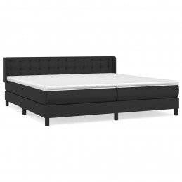 Acquista Giroletto a Molle con Materasso Nero 200x200 cm in Similpelle con riferimento GHV-3130799 della ditta GARDENHOME