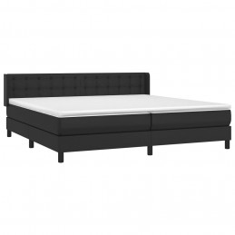 Acquista Giroletto a Molle con Materasso Nero 200x200 cm in Similpelle con riferimento GHV-3130799 della ditta GARDENHOME