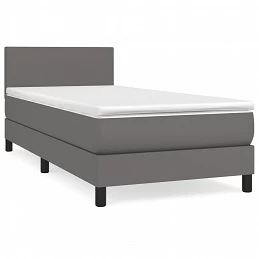 Acquista Giroletto a Molle con Materasso Grigio 90x190 cm in Similpelle con riferimento GHV-3140979 della ditta GARDENHOME