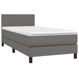 Acquista Giroletto a Molle con Materasso Grigio 90x190 cm in Similpelle con riferimento GHV-3140979 della ditta GARDENHOME