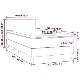 Acquista Giroletto a Molle con Materasso Grigio 90x190 cm in Similpelle con riferimento GHV-3140979 della ditta GARDENHOME