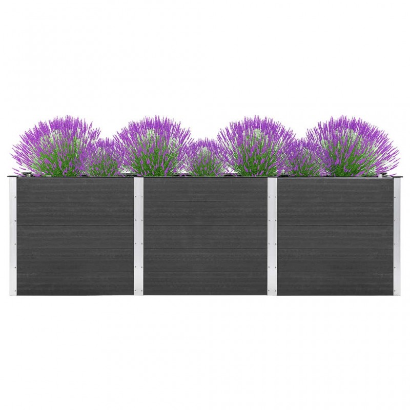 Acquista Fioriera Rialzata da Giardino 300x100x91 cm in WPC Grigio con riferimento GHV-318102 della ditta GARDENHOME