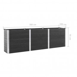 Acquista Fioriera Rialzata da Giardino 300x100x91 cm in WPC Grigio con riferimento GHV-318102 della ditta GARDENHOME