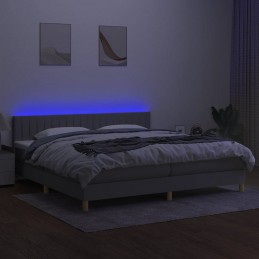 Acquista Letto a Molle Materasso e LED Grigio Chiaro 200x200 cm Tessuto con riferimento GHV-3133901 della ditta GARDENHOME