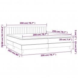 Acquista Letto a Molle Materasso e LED Grigio Chiaro 200x200 cm Tessuto con riferimento GHV-3133901 della ditta GARDENHOME