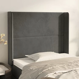 Acquista Testiera ad Orecchio Grigio Scuro 93x16x118/128 cm in Velluto con riferimento GHV-3119477 della ditta GARDENHOME