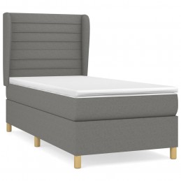 Acquista Giroletto a Molle con Materasso Grigio Scuro 100x200 cm Tessuto con riferimento GHV-3128582 della ditta GARDENHOME