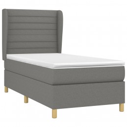 Acquista Giroletto a Molle con Materasso Grigio Scuro 100x200 cm Tessuto con riferimento GHV-3128582 della ditta GARDENHOME
