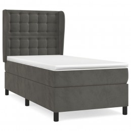 Acquista Giroletto a Molle con Materasso Grigio Scuro 80x200 cm Velluto con riferimento GHV-3129418 della ditta GARDENHOME