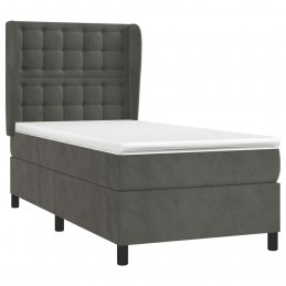 Acquista Giroletto a Molle con Materasso Grigio Scuro 80x200 cm Velluto con riferimento GHV-3129418 della ditta GARDENHOME