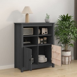 Acquista Credenza Grigia 83x41,5x100 cm in Legno Massello di Pino con riferimento GHV-821514 della ditta GARDENHOME
