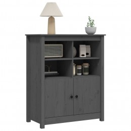 Acquista Credenza Grigia 83x41,5x100 cm in Legno Massello di Pino con riferimento GHV-821514 della ditta GARDENHOME
