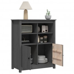 Acquista Credenza Grigia 83x41,5x100 cm in Legno Massello di Pino con riferimento GHV-821514 della ditta GARDENHOME
