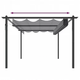 Acquista Pergola da Giardino con Tetto Retrattile 4x3 m Antracite con riferimento GHV-318538 della ditta GARDENHOME