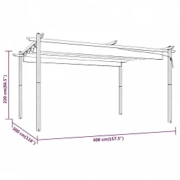 Acquista Pergola da Giardino con Tetto Retrattile 4x3 m Antracite con riferimento GHV-318538 della ditta GARDENHOME