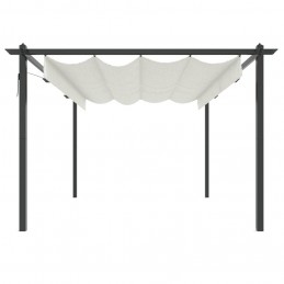 Acquista Pergola da Giardino con Tetto Retrattile 4x3 m Crema con riferimento GHV-318537 della ditta GARDENHOME