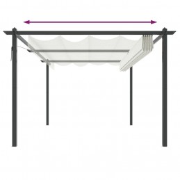 Acquista Pergola da Giardino con Tetto Retrattile 4x3 m Crema con riferimento GHV-318537 della ditta GARDENHOME