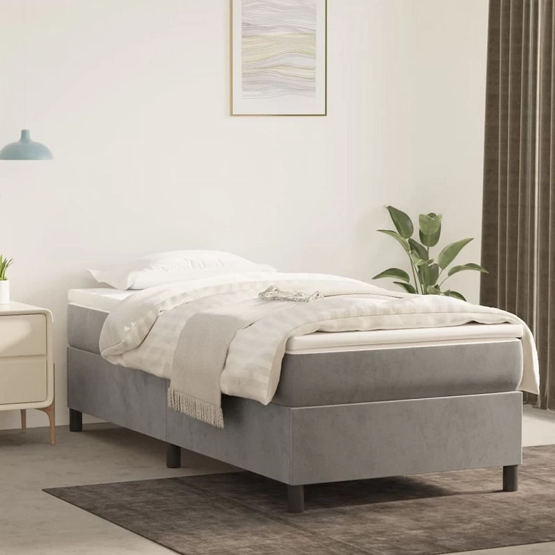 Acquista Giroletto a Molle Grigio Chiaro 100x200 cm in Velluto con riferimento GHV-3121102 della ditta GARDENHOME