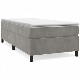 Acquista Giroletto a Molle Grigio Chiaro 100x200 cm in Velluto con riferimento GHV-3121102 della ditta GARDENHOME