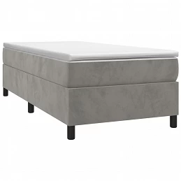 Acquista Giroletto a Molle Grigio Chiaro 100x200 cm in Velluto con riferimento GHV-3121102 della ditta GARDENHOME