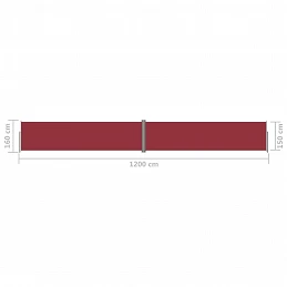 Acquista Tenda da Sole Laterale Retrattile Rossa 160x1200 cm con riferimento GHV-318071 della ditta GARDENHOME