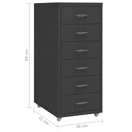 Acquista Schedario Mobile Antracite 28x41x69 cm in Metallo con riferimento GHV-335919 della ditta GARDENHOME