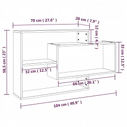 Acquista Mensola a Muro Grigio Sonoma 104x20x58,5 cm Legno Multistrato con riferimento GHV-815289 della ditta GARDENHOME