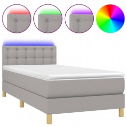 Acquista Letto a Molle Materasso e LED Grigio Chiaro 80x200 cm Tessuto con riferimento GHV-3133989 della ditta GARDENHOME