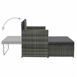 Acquista Set Divani da Giardino 2 pz con Cuscini in Polyrattan Grigio con riferimento GHV-44483 della ditta GARDENHOME
