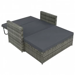 Acquista Set Divani da Giardino 2 pz con Cuscini in Polyrattan Grigio con riferimento GHV-44483 della ditta GARDENHOME