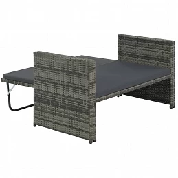 Acquista Set Divani da Giardino 2 pz con Cuscini in Polyrattan Grigio con riferimento GHV-44483 della ditta GARDENHOME