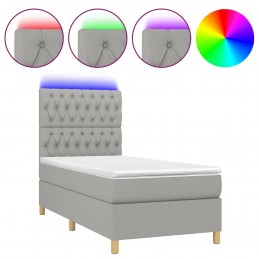 Acquista Letto a Molle Materasso e LED Grigio Chiaro 80x200 cm Tessuto con riferimento GHV-3135629 della ditta GARDENHOME