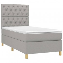 Acquista Letto a Molle Materasso e LED Grigio Chiaro 80x200 cm Tessuto con riferimento GHV-3135629 della ditta GARDENHOME
