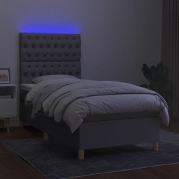 Acquista Letto a Molle Materasso e LED Grigio Chiaro 80x200 cm Tessuto con riferimento GHV-3135629 della ditta GARDENHOME