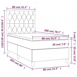 Acquista Letto a Molle Materasso e LED Grigio Chiaro 80x200 cm Tessuto con riferimento GHV-3135629 della ditta GARDENHOME