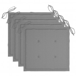 Acquista Sedie da Giardino con Cuscini 4 pz in Massello di Acacia Grigio con riferimento GHV-3061224 della ditta GARDENHOME