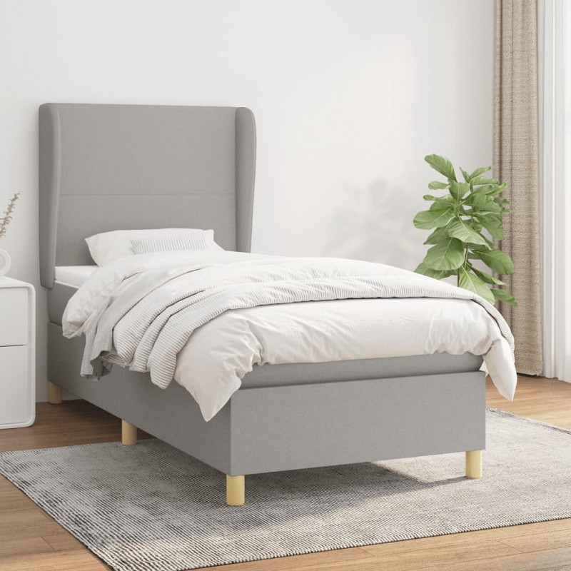 Acquista Giroletto a Molle con Materasso Grigio Chiaro 90x200 cm Tessuto con riferimento GHV-3128333 della ditta GARDENHOME