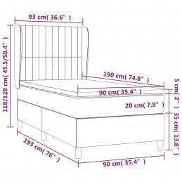 Acquista Giroletto a Molle con Materasso Blu 90x190 cm in Tessuto con riferimento GHV-3128091 della ditta GARDENHOME