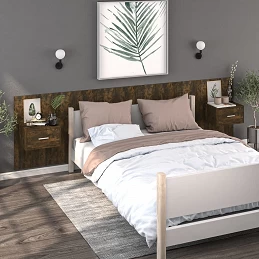 Acquista Comodino a Muro Rovere Fumo con riferimento GHV-816952 della ditta GARDENHOME