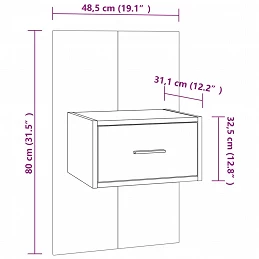 Acquista Comodino a Muro Rovere Fumo con riferimento GHV-816952 della ditta GARDENHOME