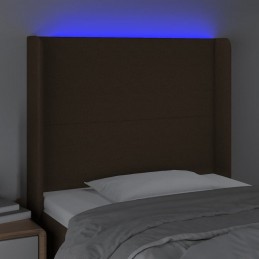 Acquista Testiera a LED Marrone Scuro 93x16x118/128 cm in Tessuto con riferimento GHV-3123753 della ditta GARDENHOME