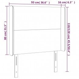 Acquista Testiera a LED Marrone Scuro 93x16x118/128 cm in Tessuto con riferimento GHV-3123753 della ditta GARDENHOME
